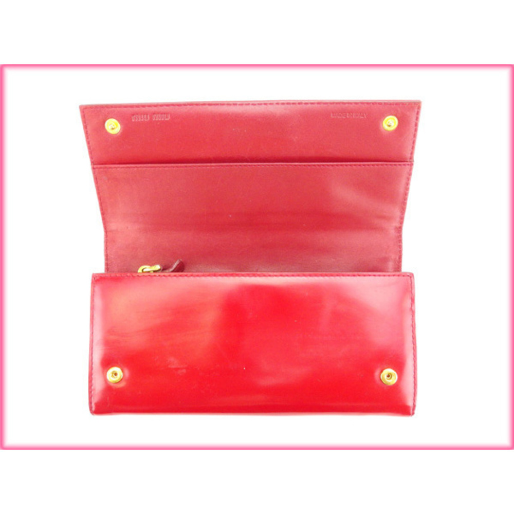 Miu Miu Long Wallet Red A938s - image 5